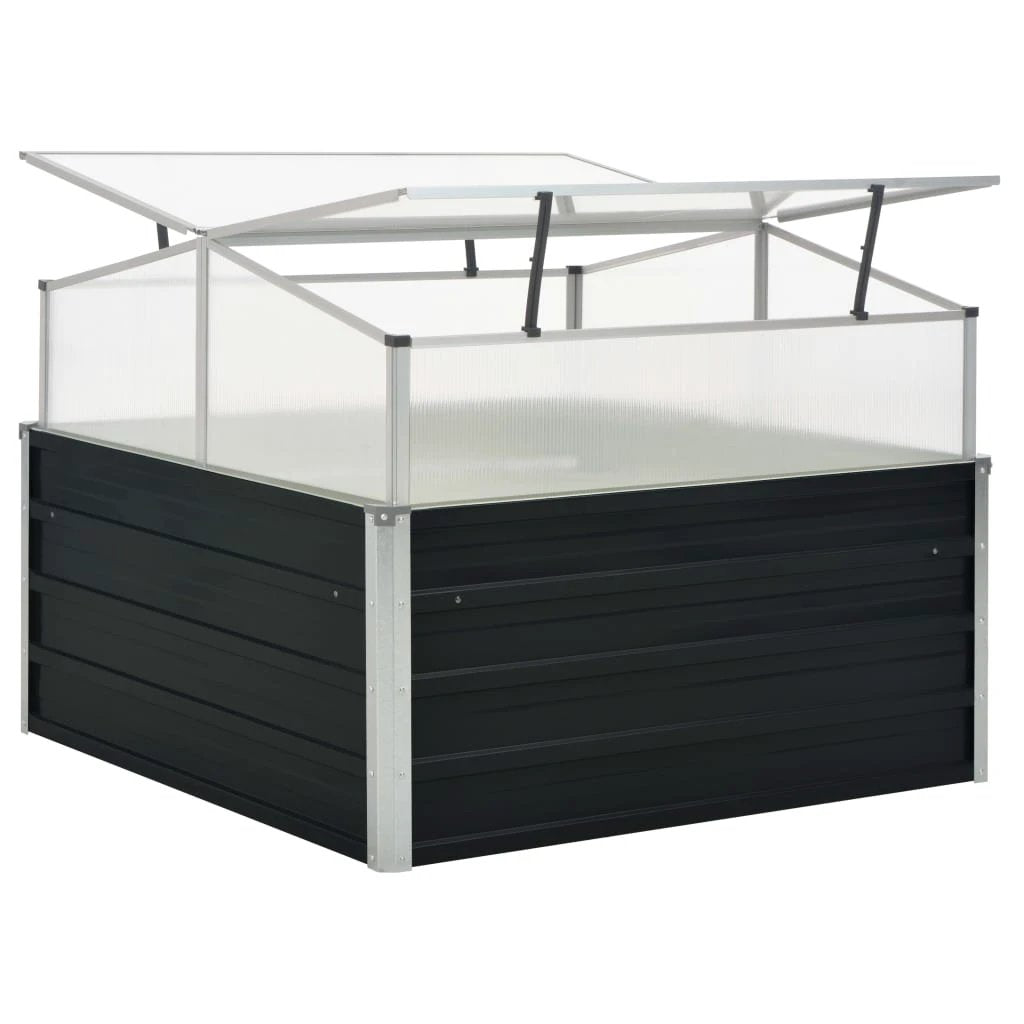 vidaXL Greenhouse Brown 100x100x85 cm Galvanised Steel by vidaXL