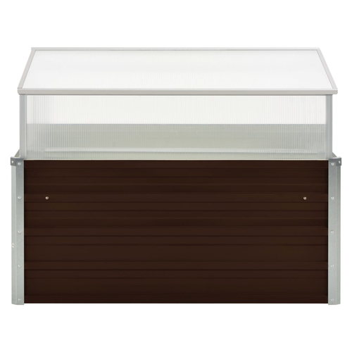 vidaXL vidaXL Greenhouse Brown 100x100x85 cm Galvanised Steel - Greenhouse