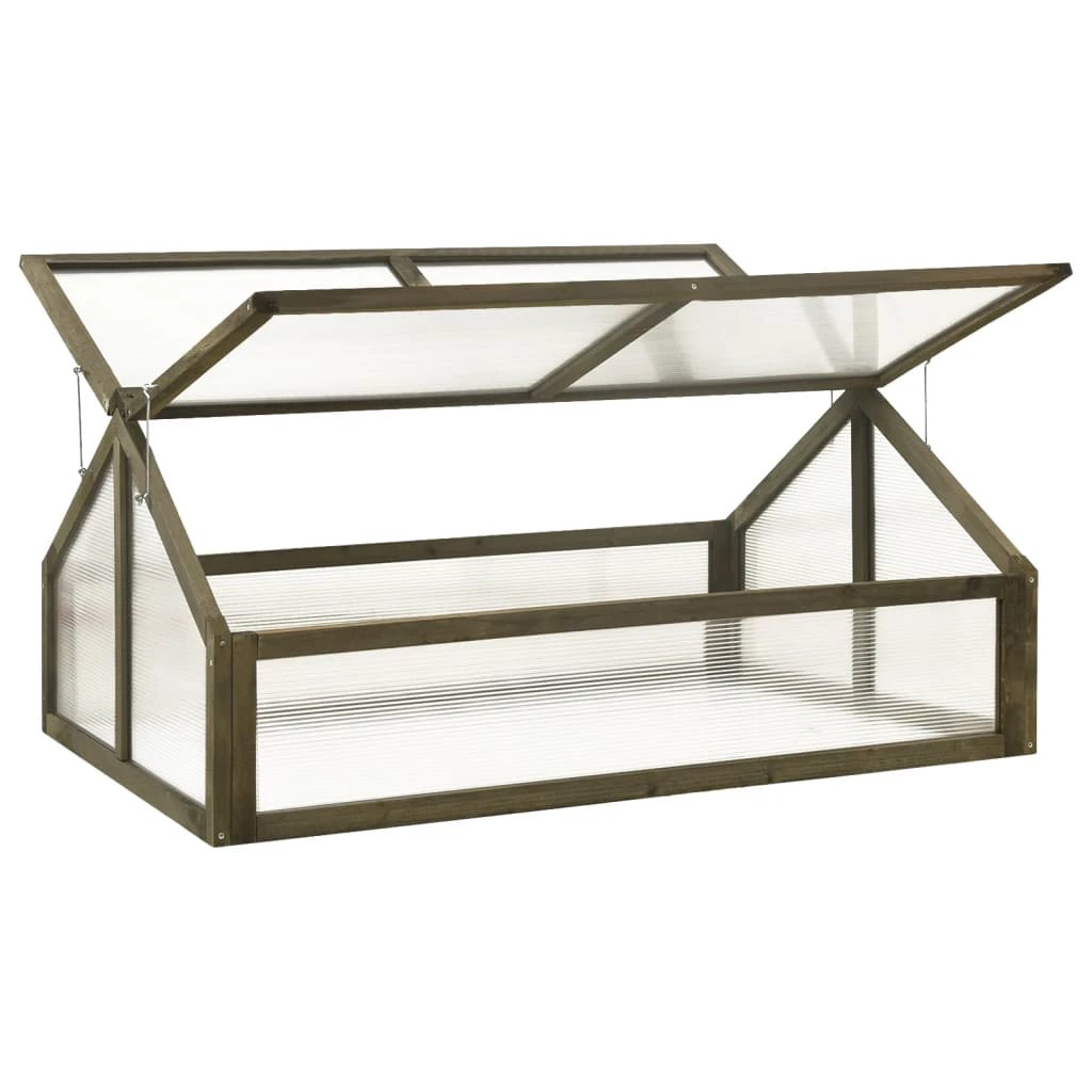 vidaXL vidaXL Greenhouse Brown 114x80x50 cm Firwood - Greenhouse