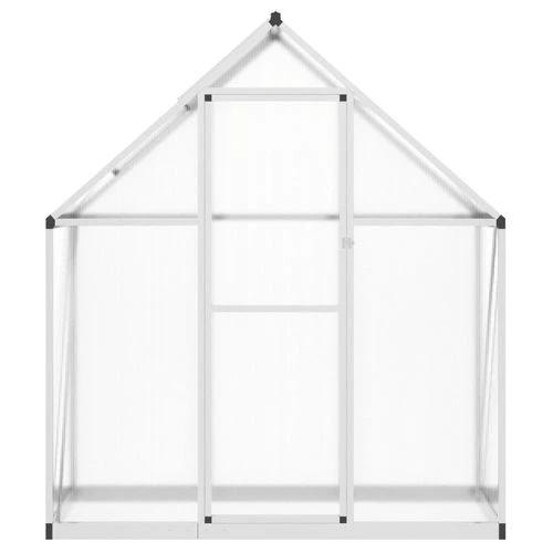 vidaXL Greenhouse with Base Frame Silver 169x58x195 cm Aluminium - Greenhouse