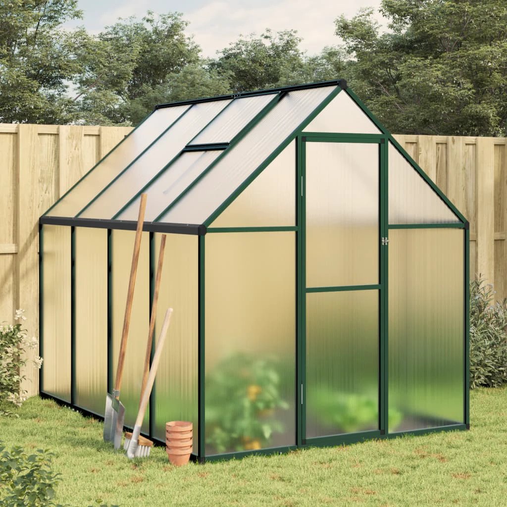 vidaXL Greenhouse with Base Frame Silver 169x58x195 cm Aluminium by vidaXL