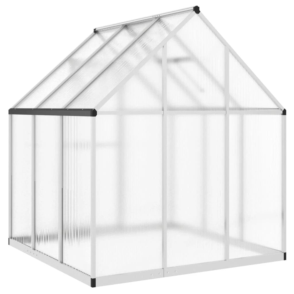 vidaXL Greenhouse with Base Frame Silver 169x58x195 cm Aluminium by vidaXL