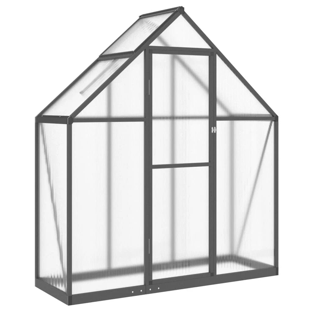 vidaXL Greenhouse with Base Frame Silver 169x58x195 cm Aluminium - Greenhouse