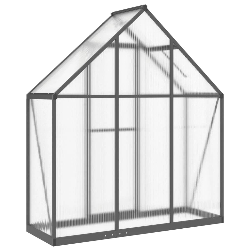 vidaXL Greenhouse with Base Frame Silver 169x58x195 cm Aluminium - Greenhouse