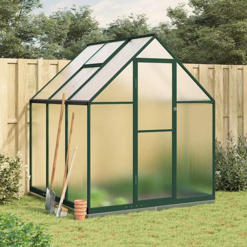 vidaXL Greenhouse with Base Frame Silver 169x58x195 cm Aluminium - Greenhouse