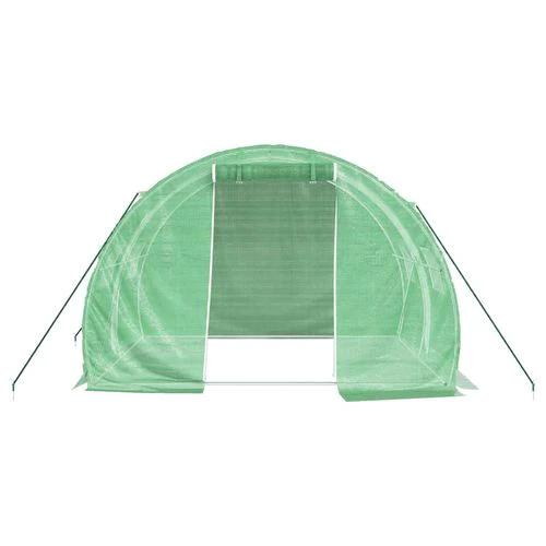vidaXL Greenhouse with Steel Frame Green 6 m² 3x2x2 m by vidaXL