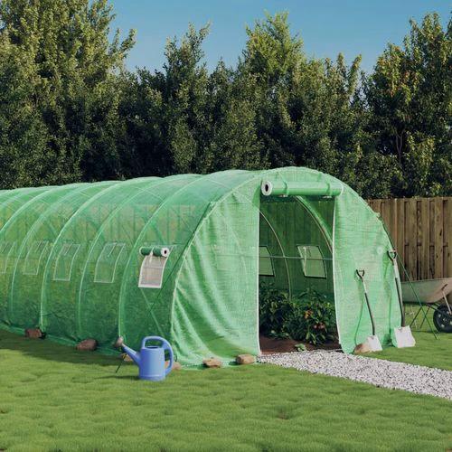 vidaXL Greenhouse with Steel Frame Green 6 m² 3x2x2 m - Greenhouse