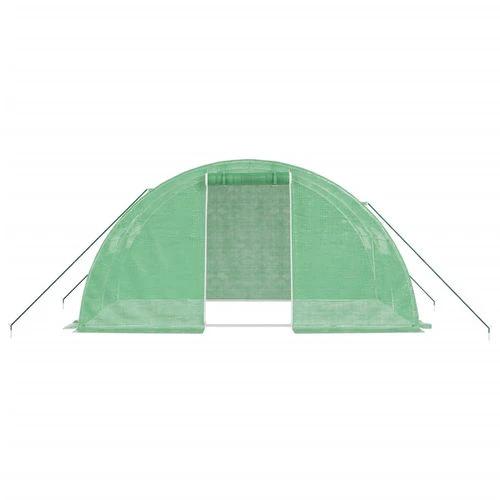 vidaXL Greenhouse with Steel Frame Green 8 m² 4x2x2 m - Greenhouse