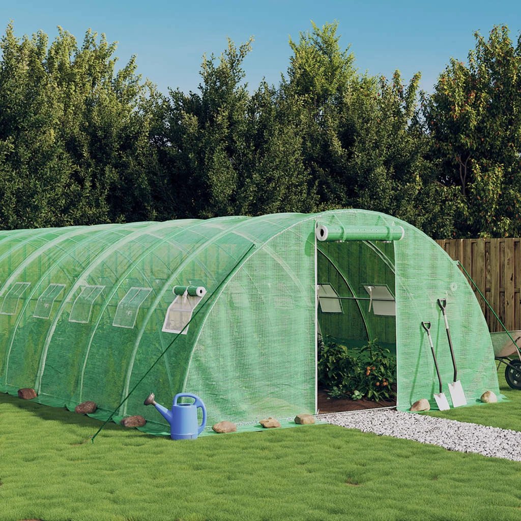vidaXL Greenhouse with Steel Frame Green 8 m² 4x2x2 m by vidaXL
