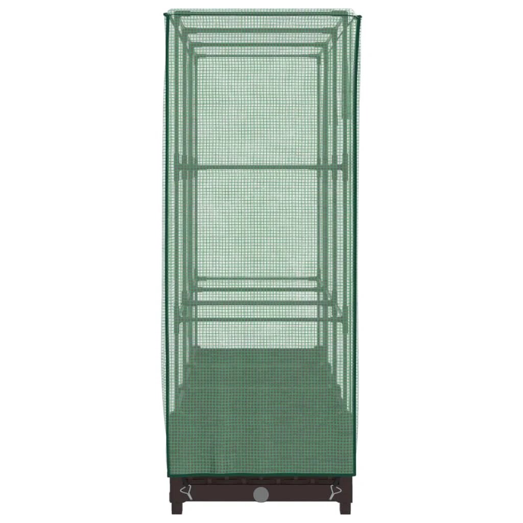 vidaXL Raised Bed with Greenhouse Cover Rattan Look 40x40x123 cm by vidaXL