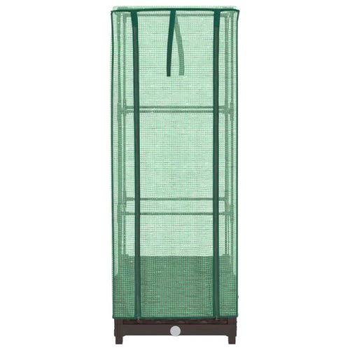 vidaXL Raised Bed with Greenhouse Cover Rattan Look 40x40x123 cm by vidaXL