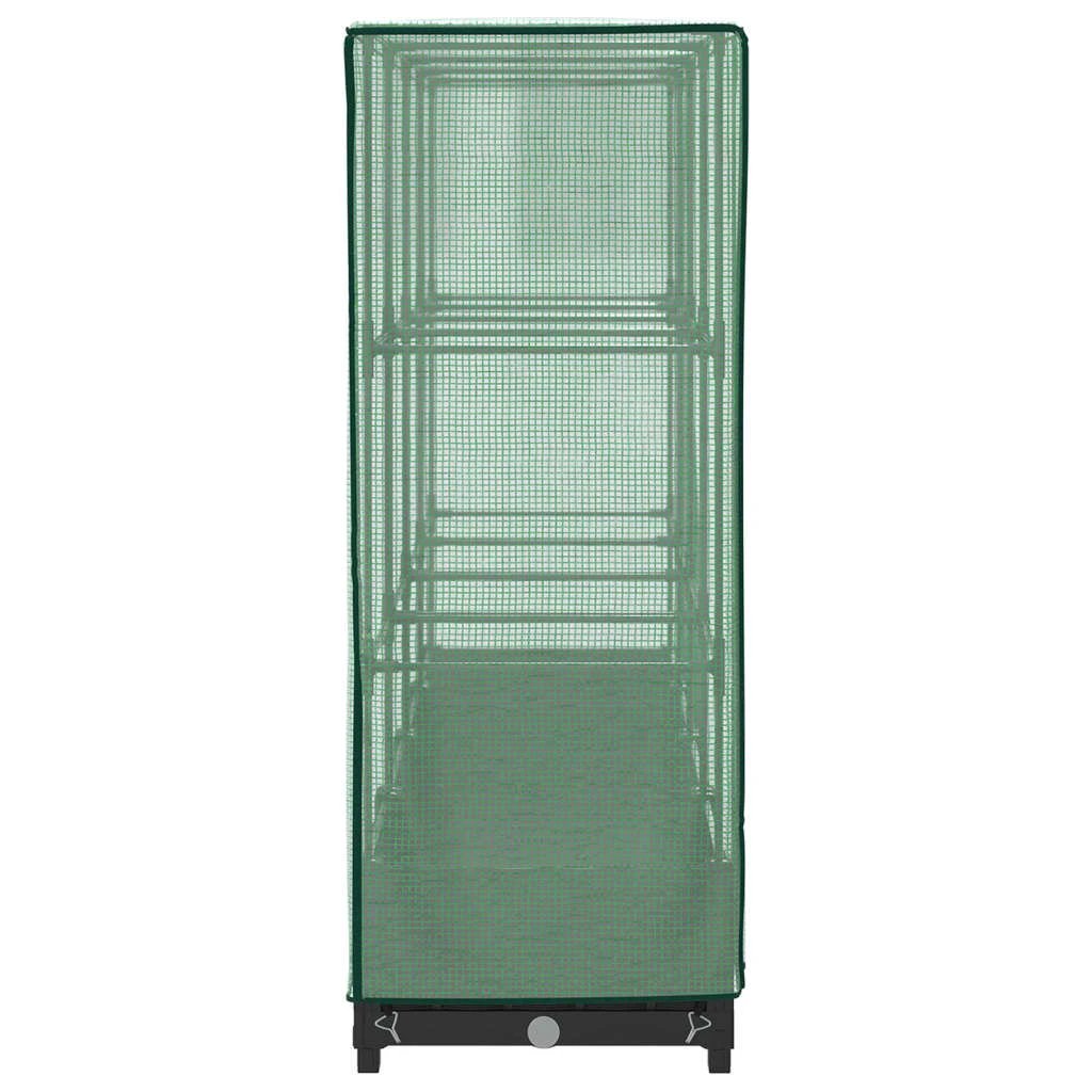 vidaXL vidaXL Raised Bed with Greenhouse Cover Rattan Look 40x40x123 cm - Greenhouse