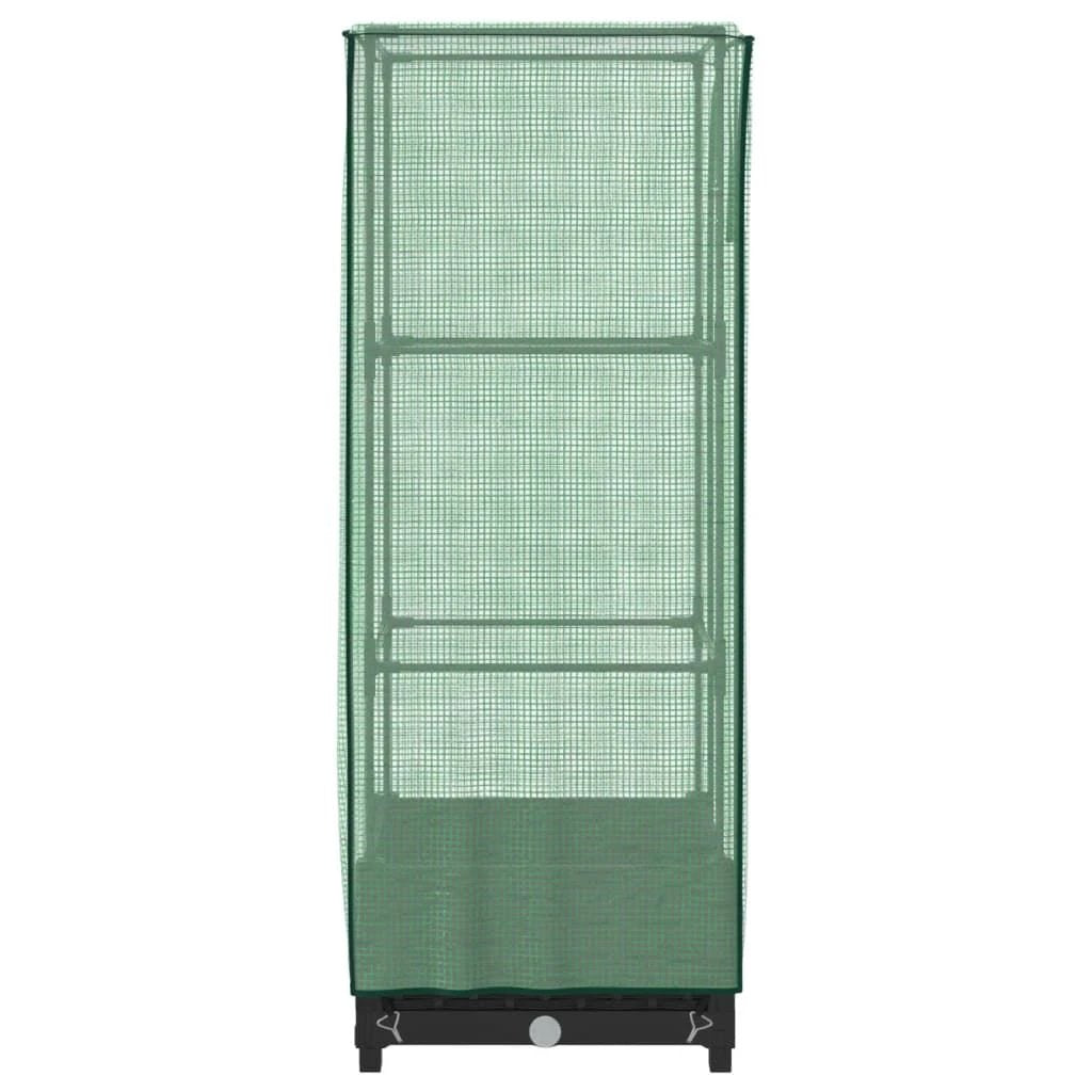 vidaXL Raised Bed with Greenhouse Cover Rattan Look 40x40x123 cm by vidaXL