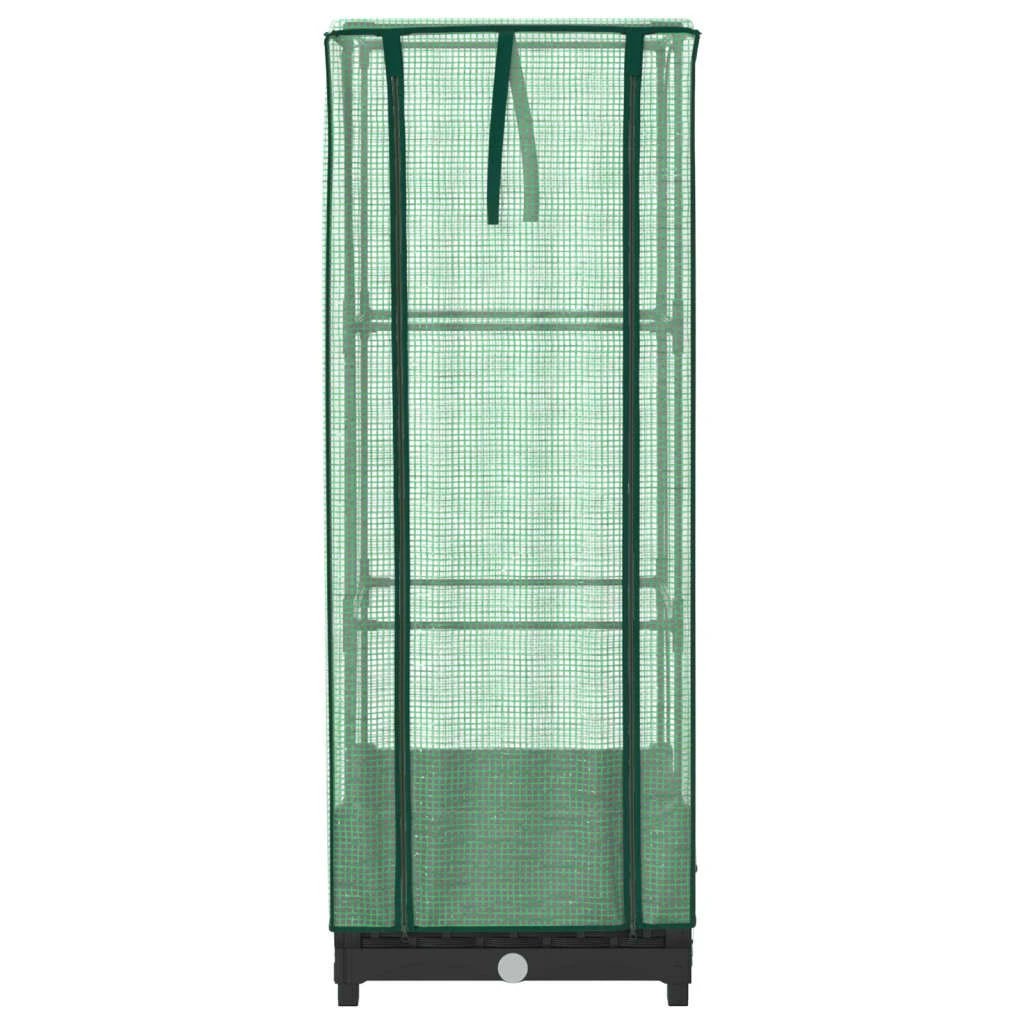 vidaXL Raised Bed with Greenhouse Cover Rattan Look 40x40x123 cm by vidaXL