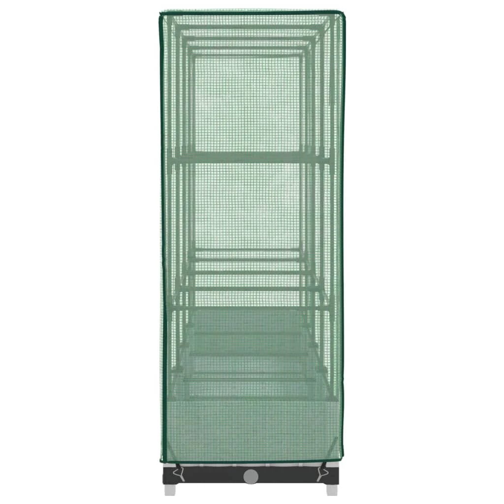 vidaXL vidaXL Raised Bed with Greenhouse Cover Rattan Look 40x40x123 cm - Greenhouse