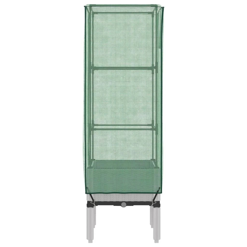 vidaXL vidaXL Raised Bed with Greenhouse Cover Rattan Look 40x40x140 cm - Greenhouse