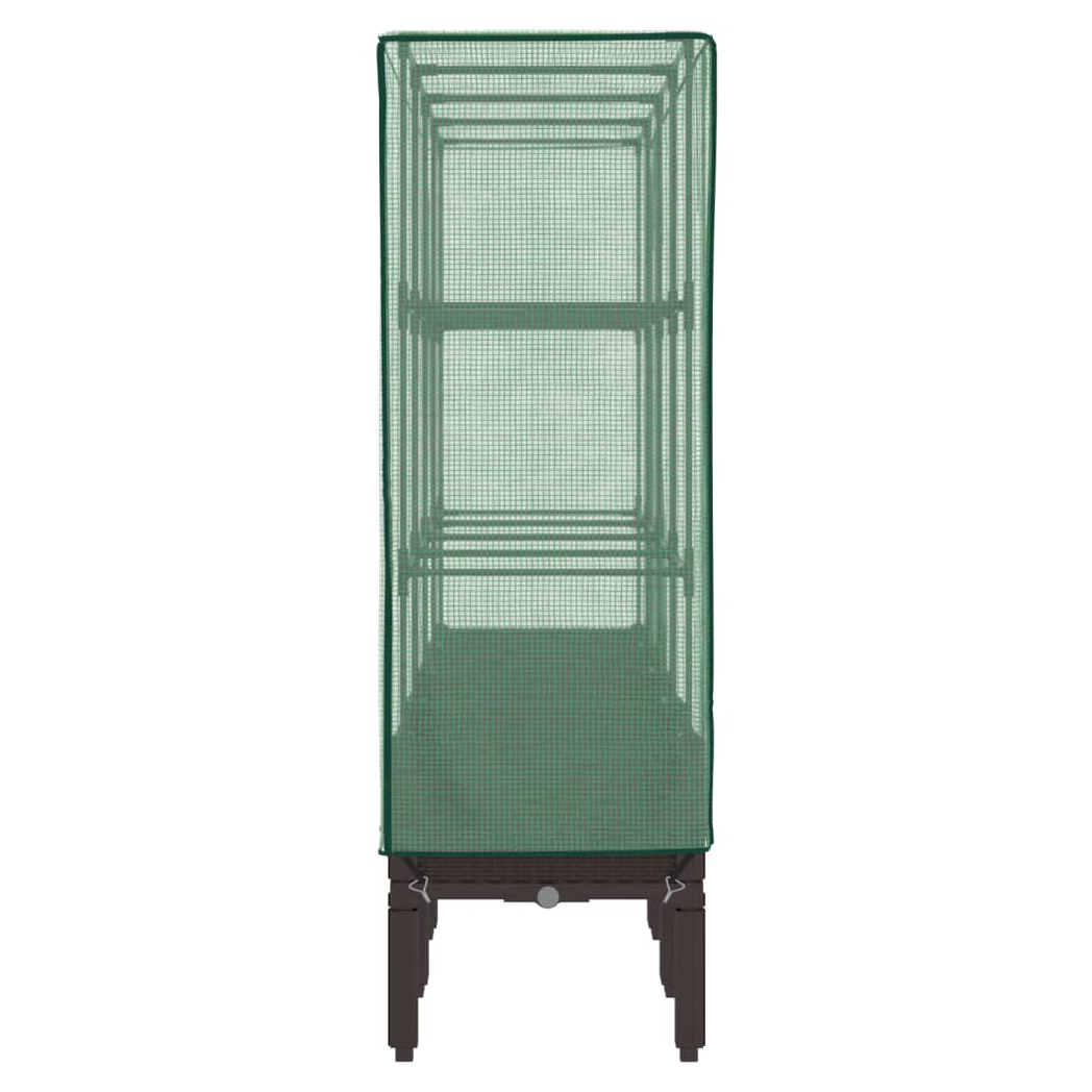 vidaXL vidaXL Raised Bed with Greenhouse Cover Rattan Look 40x40x140 cm - Greenhouse