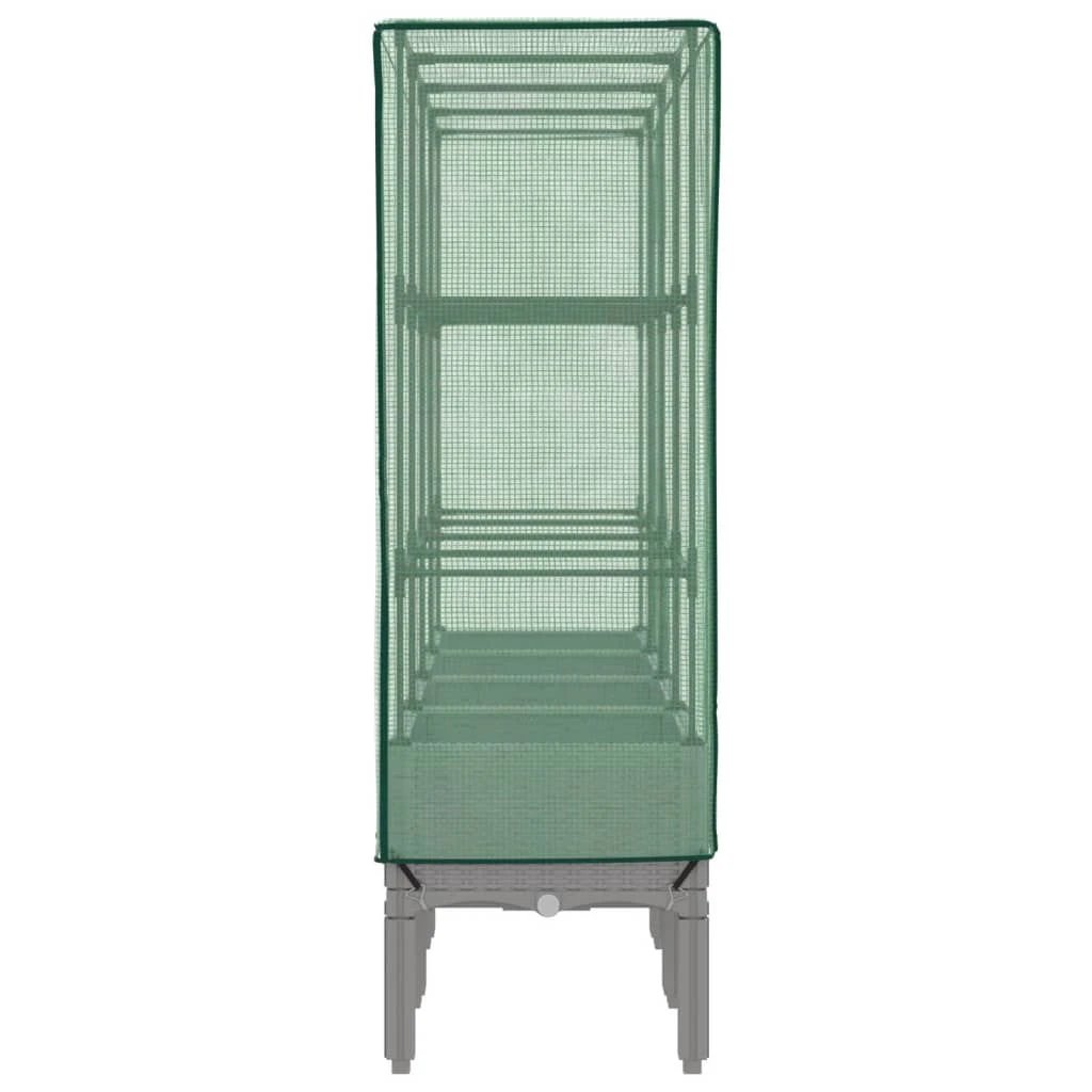 vidaXL vidaXL Raised Bed with Greenhouse Cover Rattan Look 40x40x140 cm - Greenhouse
