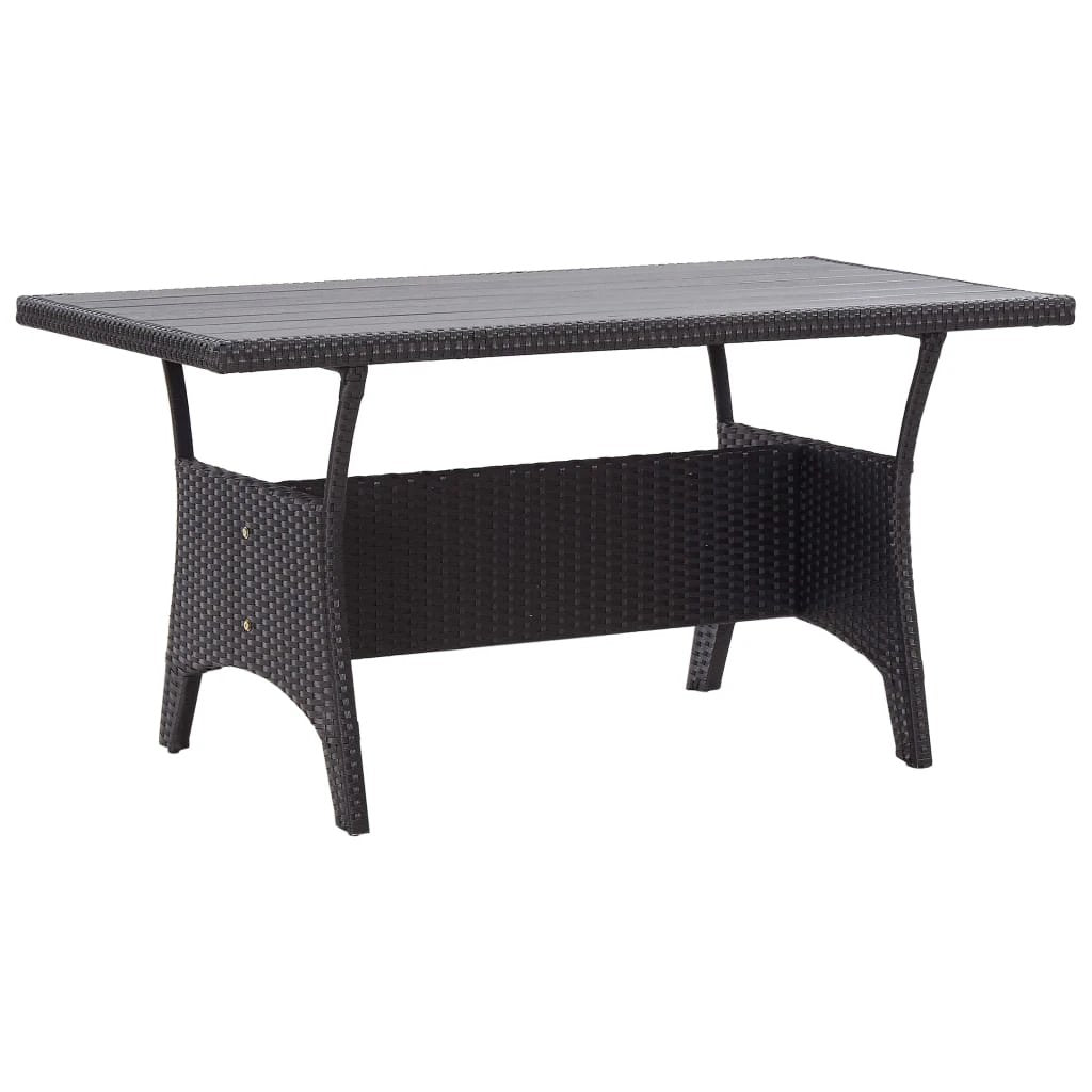 vidaXL Garden Table Grey 120x70x66 cm Poly Rattan by vidaXL