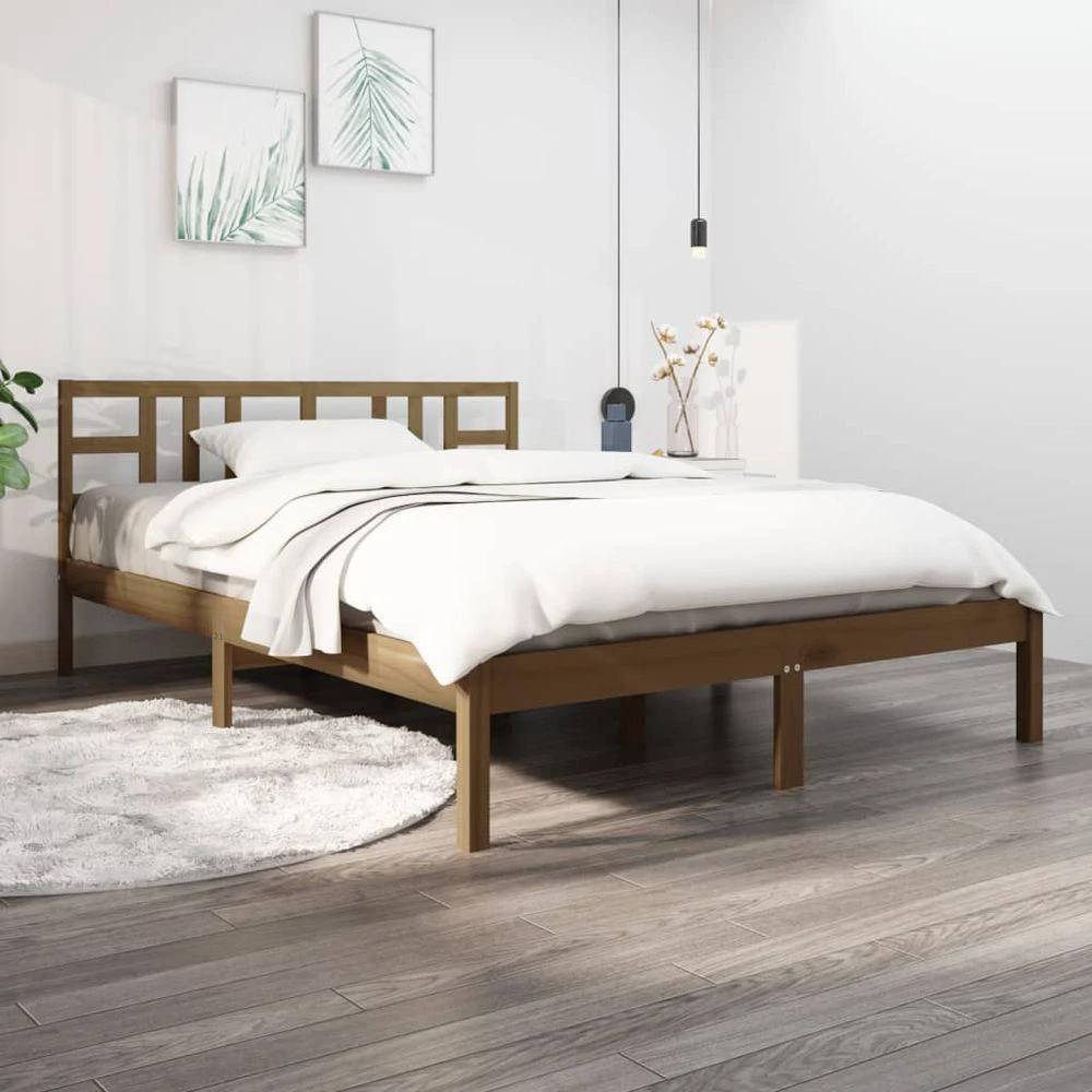 vidaXL Bed Frame White Solid Wood 150x200 cm vidaXL King Size - Uncategorized King Size