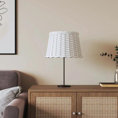 vidaXL Lamp Shade White Ø15x12 cm Wicker by vidaXL