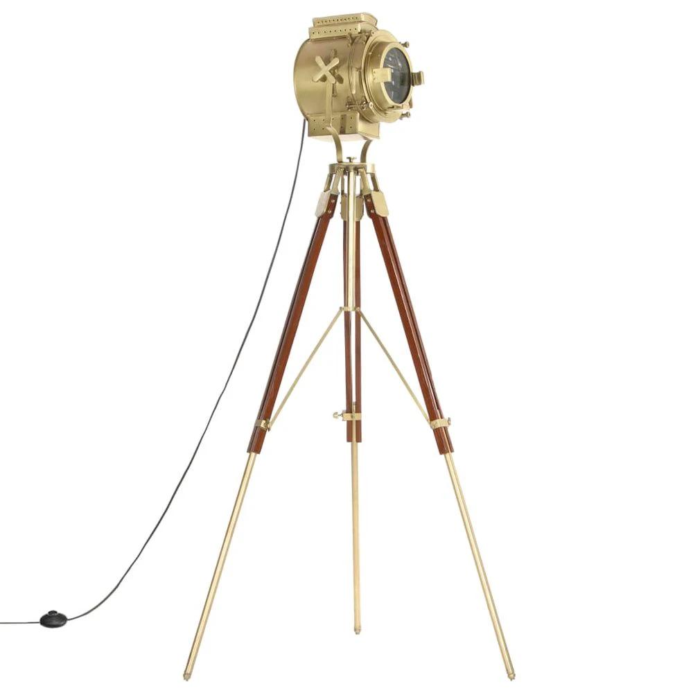 vidaXL Tripod Floor Lamp vidaXL Solid Mango Wood 193 cm - Uncategorized Lamp
