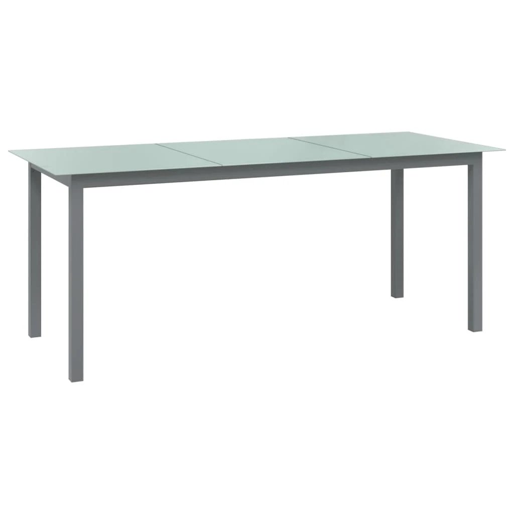 vidaXL vidaXL Garden Table Black 80x80x74 cm Aluminium and Glass -