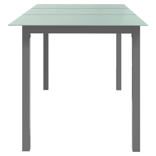 vidaXL vidaXL Garden Table Black 80x80x74 cm Aluminium and Glass -