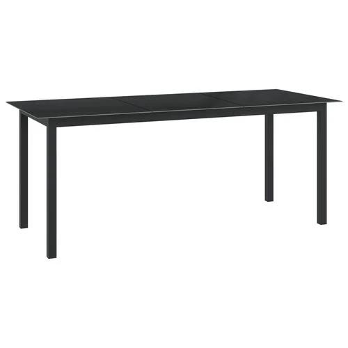vidaXL Garden Table Black 80x80x74 cm Aluminium and Glass by vidaXL