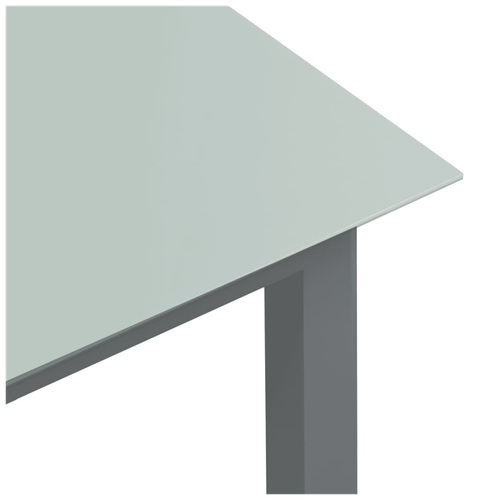 vidaXL vidaXL Garden Table Black 80x80x74 cm Aluminium and Glass -