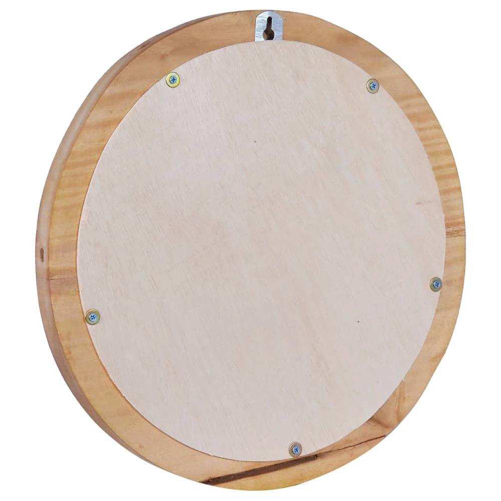 vidaXL Wall Mirror 40 cm Teak Round by vidaXL