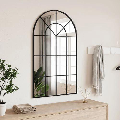 vidaXL Wall Mirror Black 30x60 cm Arch Iron - Mirror