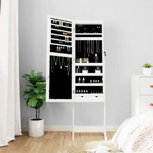 vidaXL Mirror Jewellery Cabinet with LED Lights - Mirror