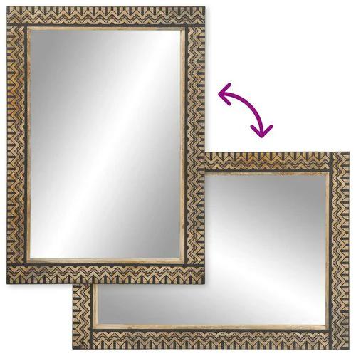 vidaXL Bathroom Mirror 50x70 cm Solid Wood Mango and Glass by vidaXL