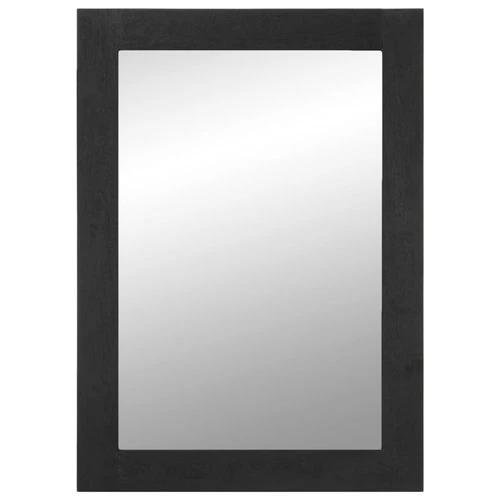 vidaXL Bathroom Mirror Black 50x70x2.5 cm Engineered Wood and brass by vidaXL
