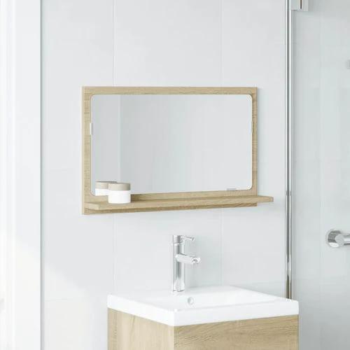 vidaXL Bathroom Mirror Cabinet Sonoma Oak 60x11x37 cm Engineered Wood by vidaXL