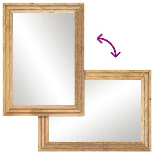 vidaXL Bathroom Mirror 50x70 cm Solid Wood Rough Mango and Glass - Mirror