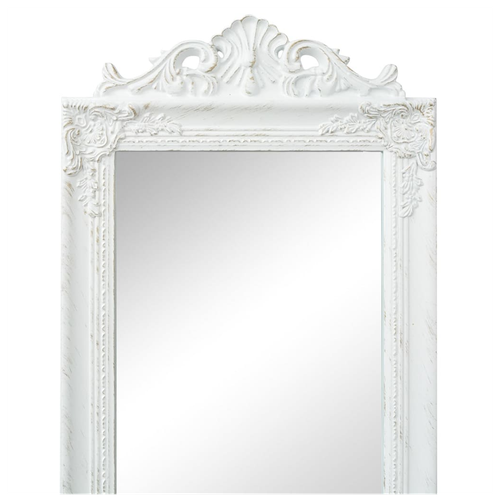 vidaXL vidaXL Free-Standing Mirror Baroque Style 160x40 cm White - Mirror