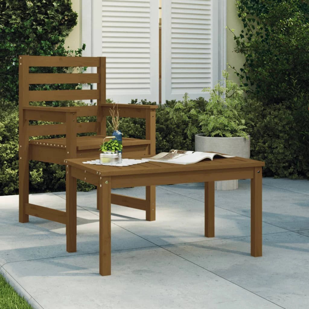 vidaXL vidaXL Garden Table 82.5x50.5x45 cm Solid Wood Pine -