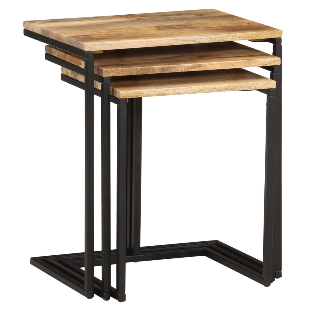 vidaXL Nesting Tables 3 pcs vidaXLSolid Wood Acacia - Uncategorized Nest of Tables