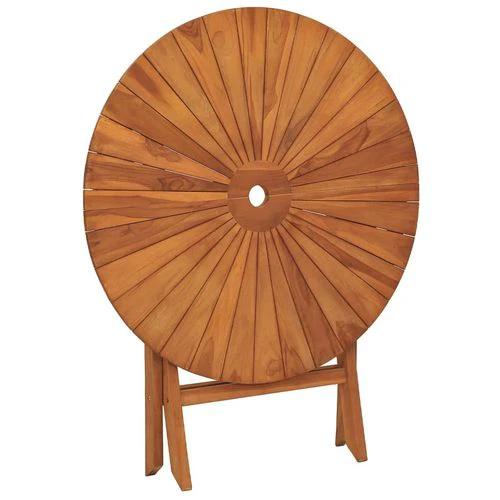 vidaXL Folding Garden Table Ø 85x75 cm Solid Wood Teak -