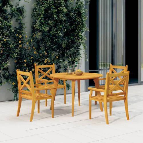 vidaXL Garden Table Ø85x75 cm Solid Wood Acacia - from vidaXL