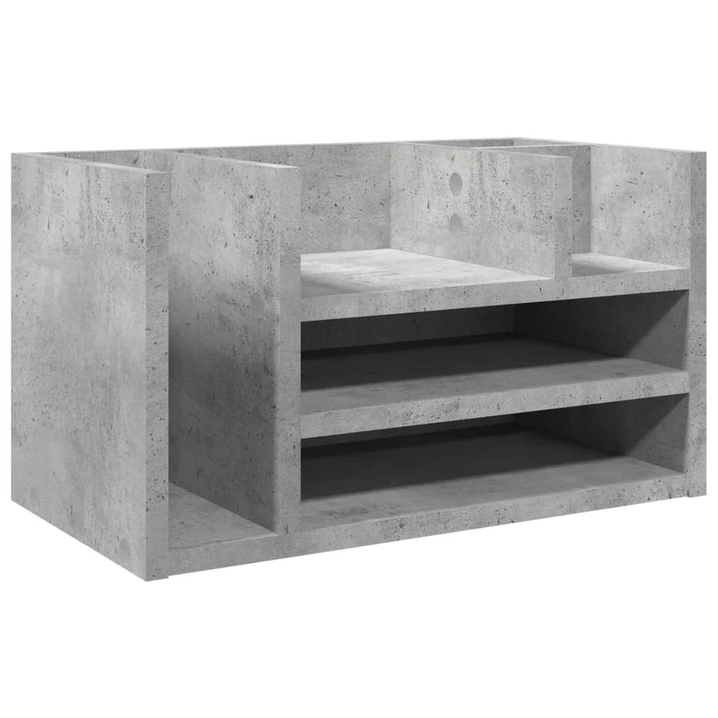 vidaXL Desk Organiser White 44.5x24x25 cm Engineered wood - Office Storage