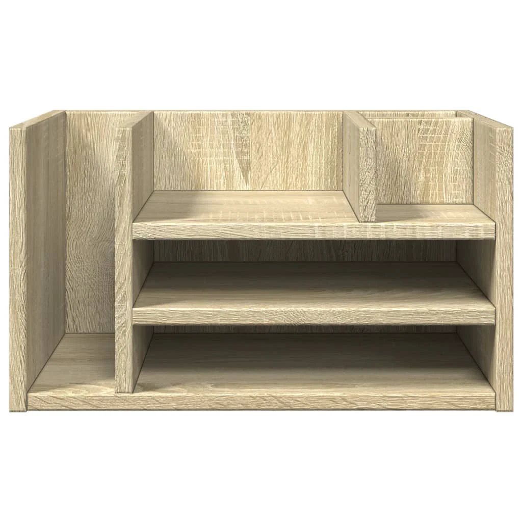 vidaXL Desk Organiser White 44.5x24x25 cm Engineered wood by vidaXL