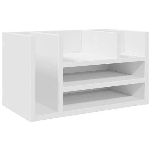 vidaXL Desk Organiser White 44.5x24x25 cm Engineered wood by vidaXL