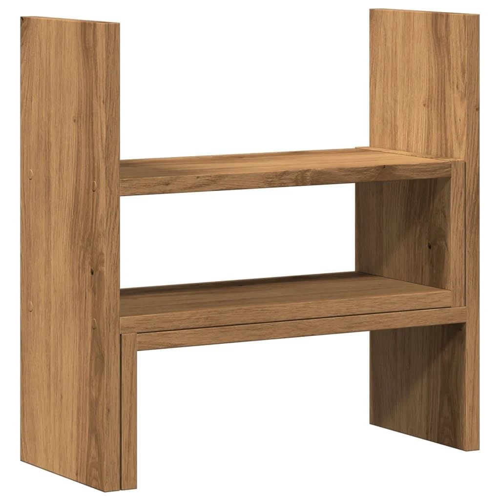 vidaXL Desk Organiser Adjustable White 40x17x41 cm Engineered Wood by vidaXL
