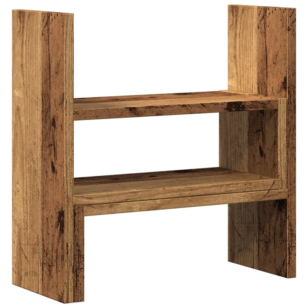 vidaXL Desk Organiser Adjustable White 40x17x41 cm Engineered Wood by vidaXL