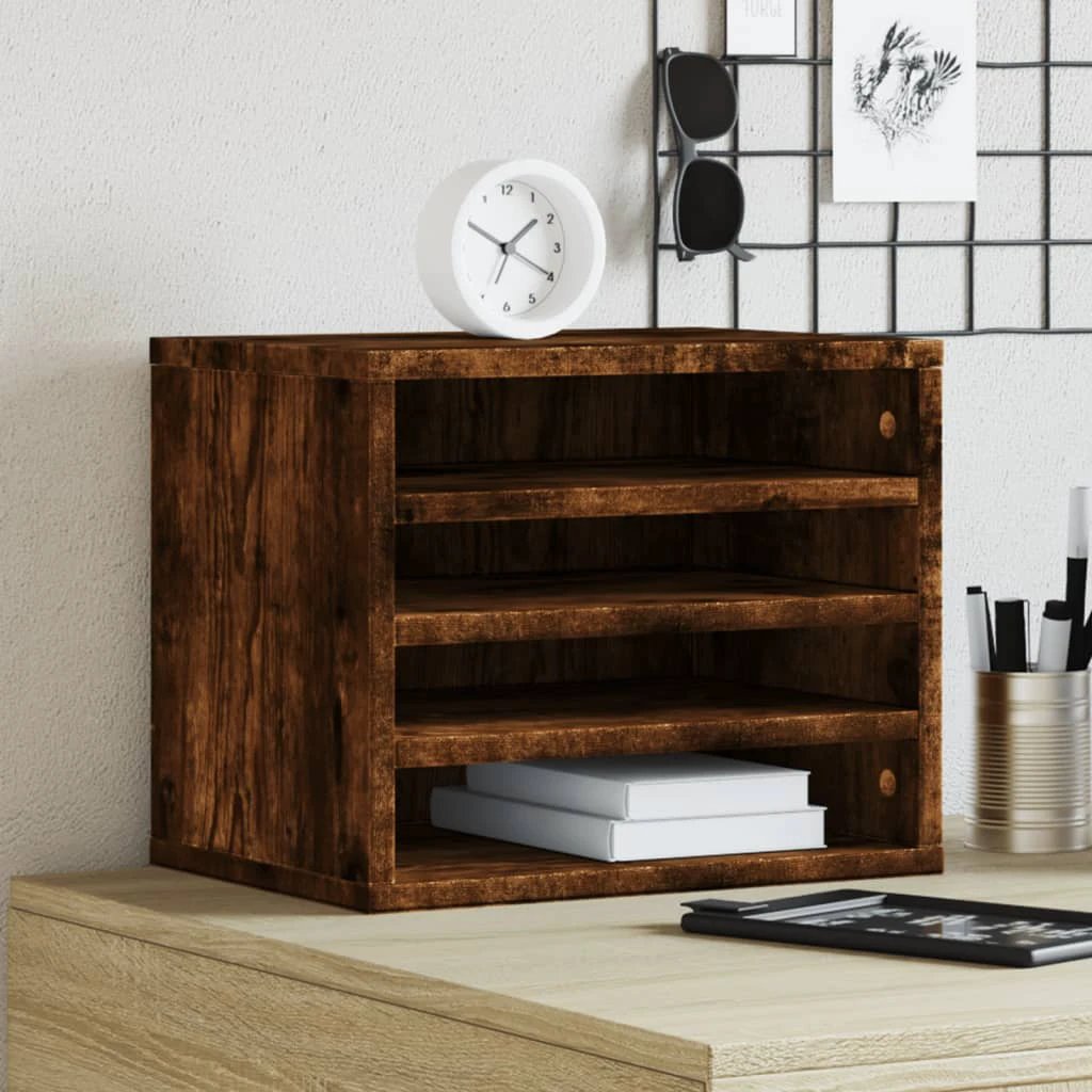 vidaXL Desk Organiser White 36x26x29.5 cm Engineered wood - Office Storage