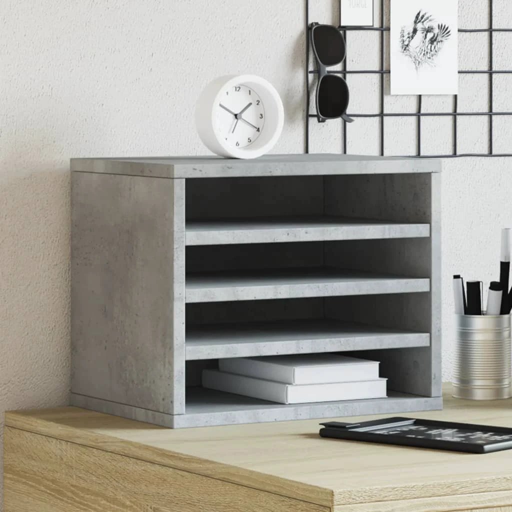 vidaXL Desk Organiser White 36x26x29.5 cm Engineered wood by vidaXL