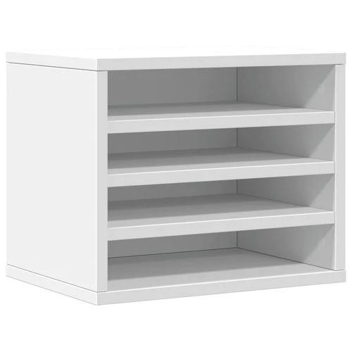 vidaXL Desk Organiser White 36x26x29.5 cm Engineered wood - Office Storage